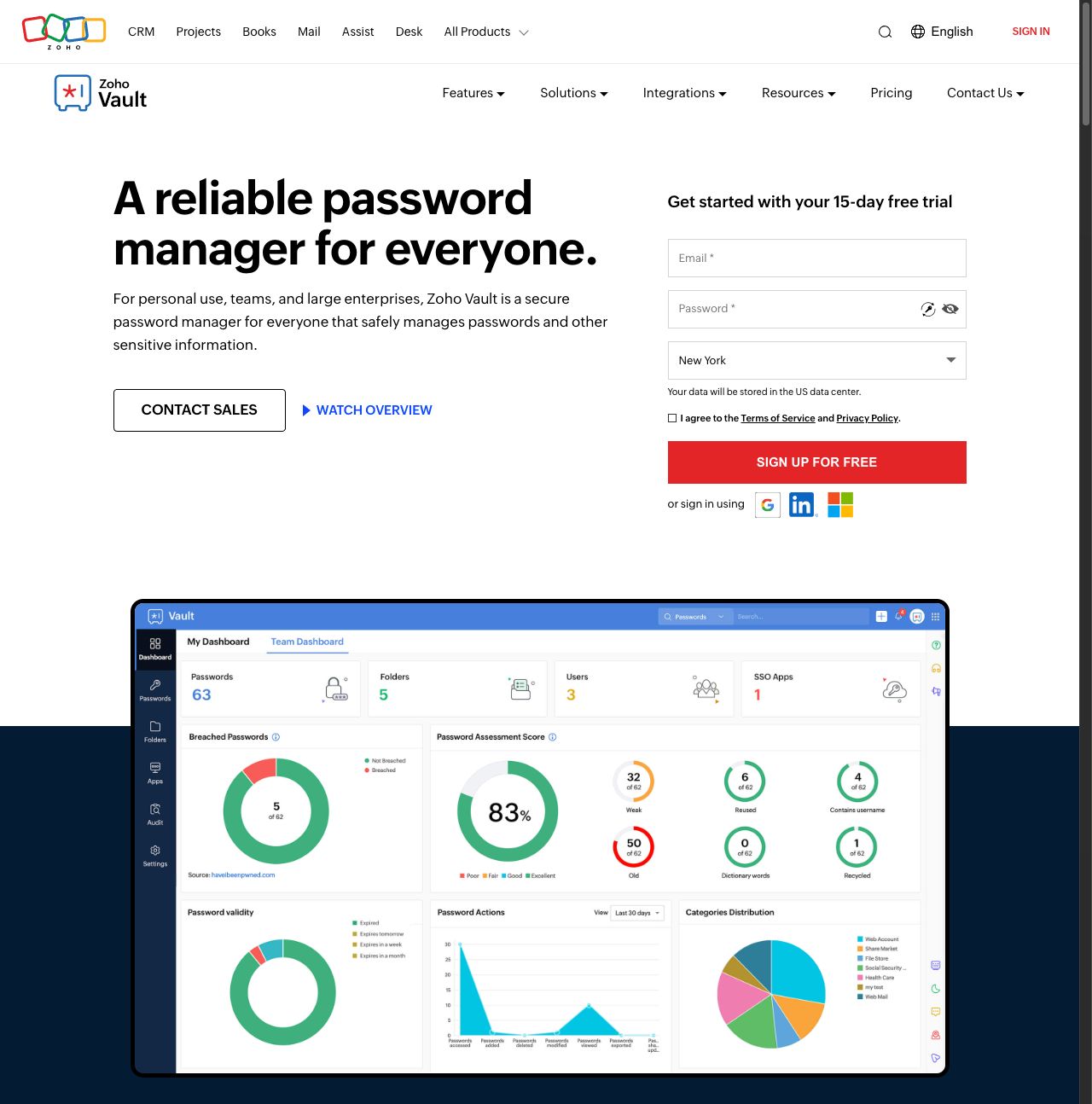 zoho-vault-website-screenshot