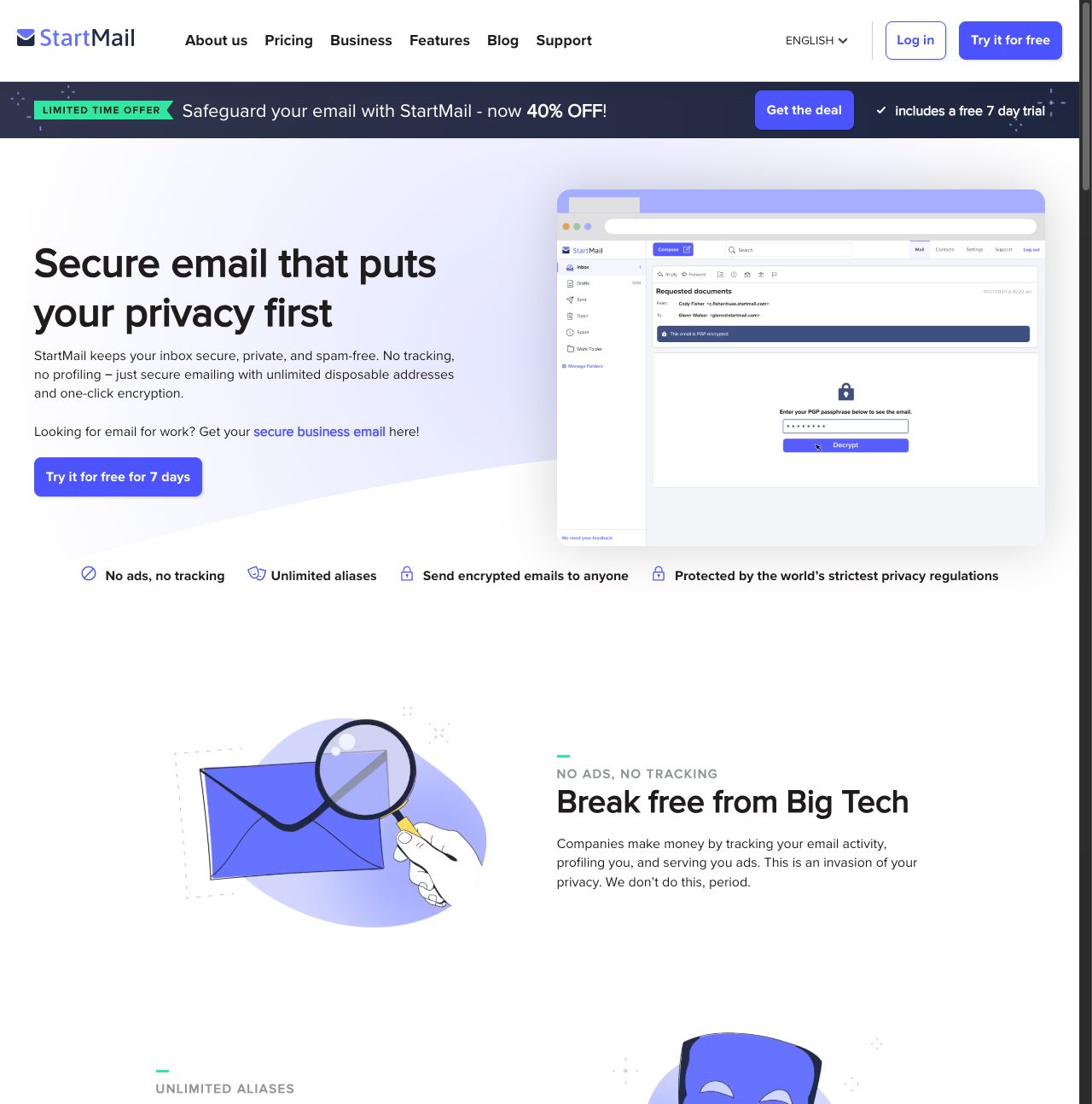 startmail-website-screenshot