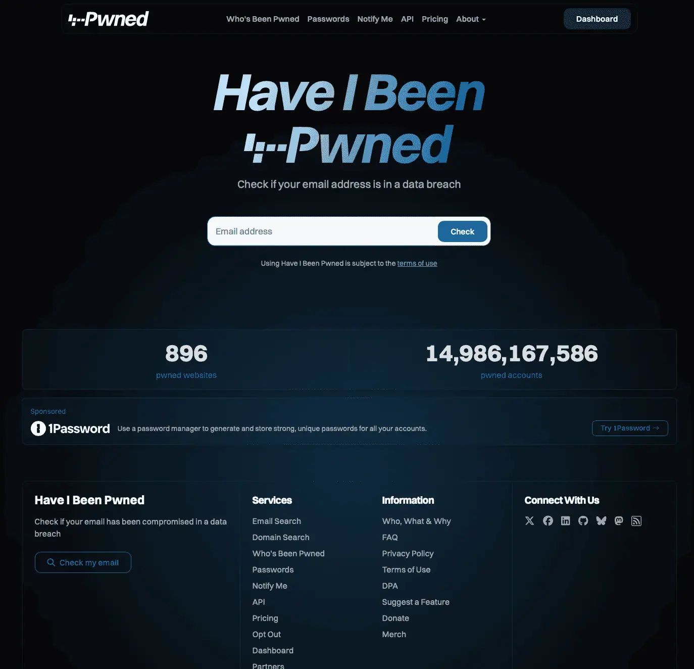 Have I Been Pwned Website Preview