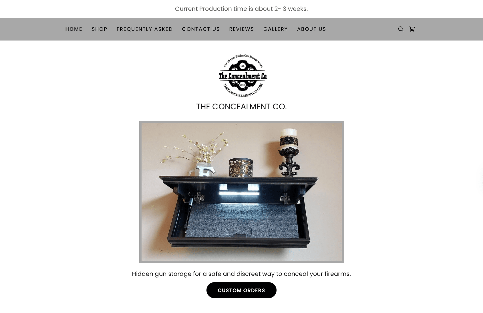 The Concealment Company Website Preview