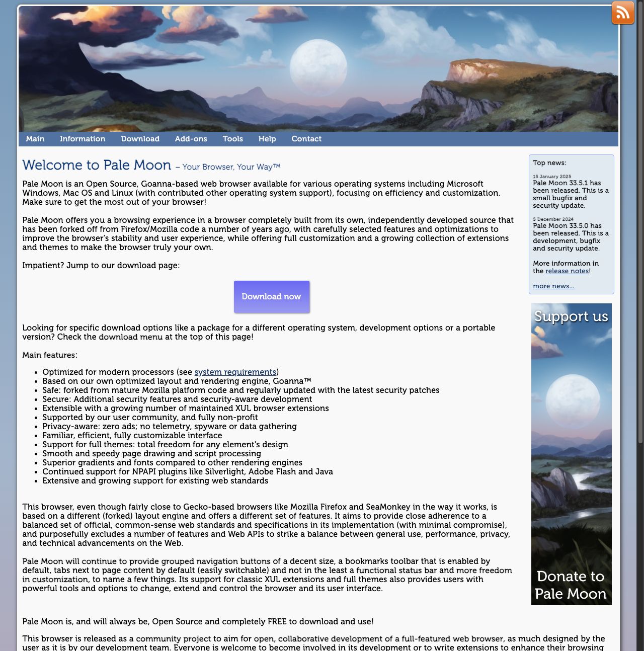 pale-moon-website-screenshot