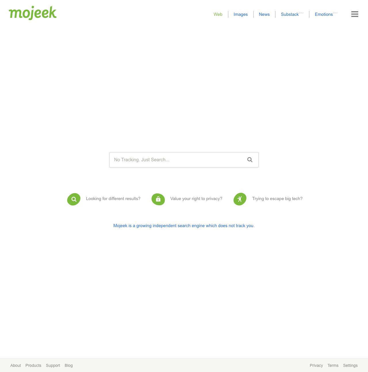 mojeek-private-search-engine-website-screenshot