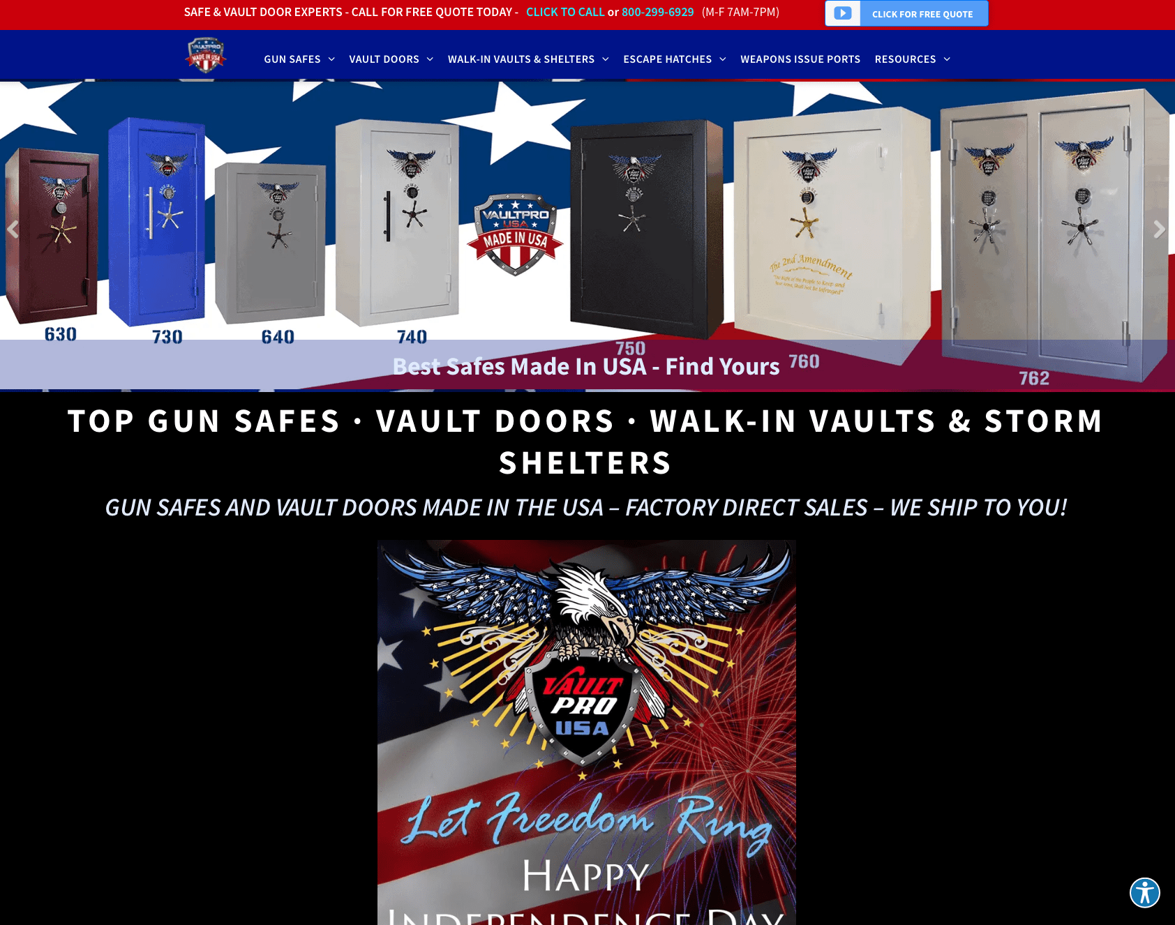Vault Pro USA Website Preview