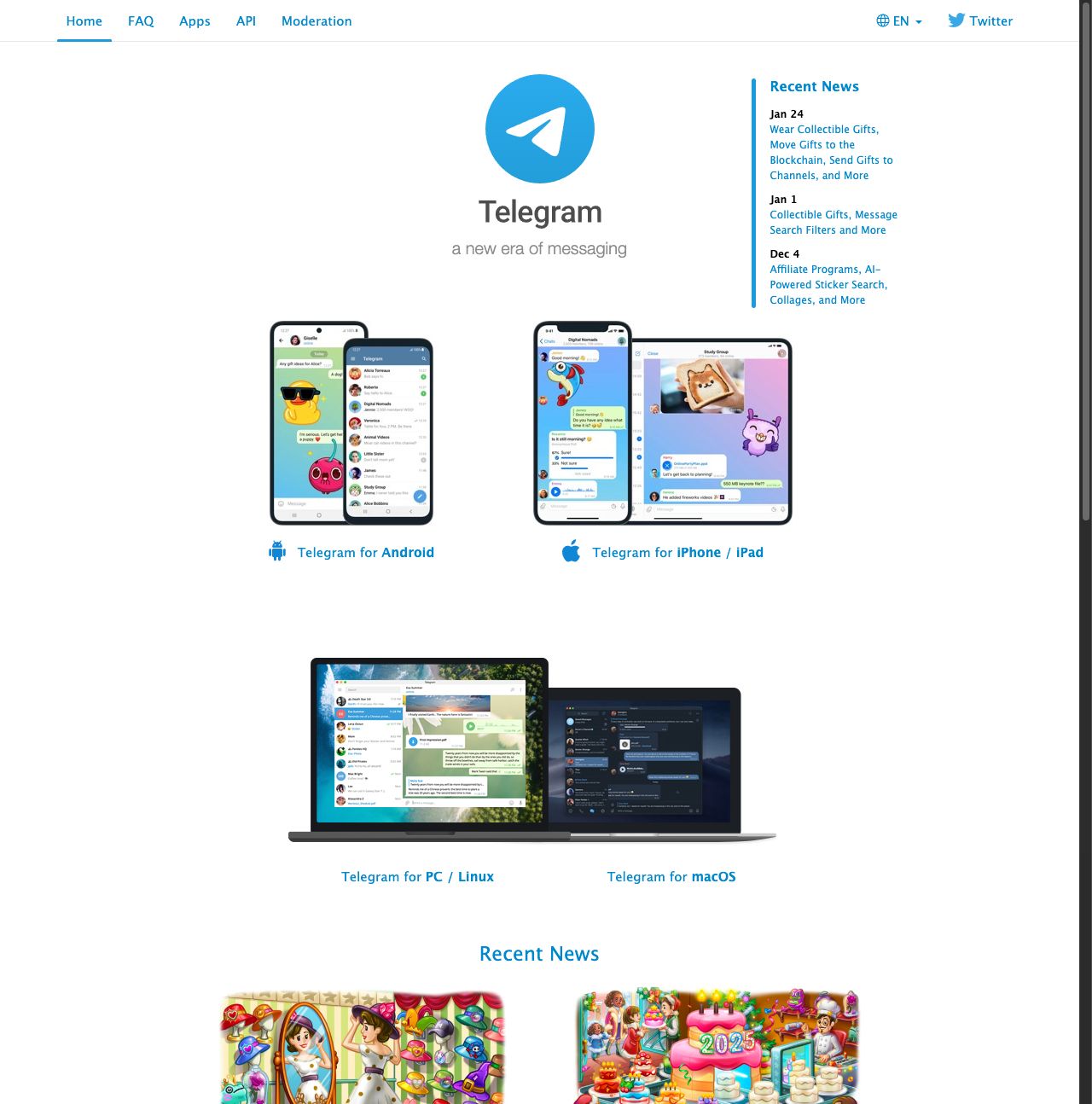 telegram-website-screenshot