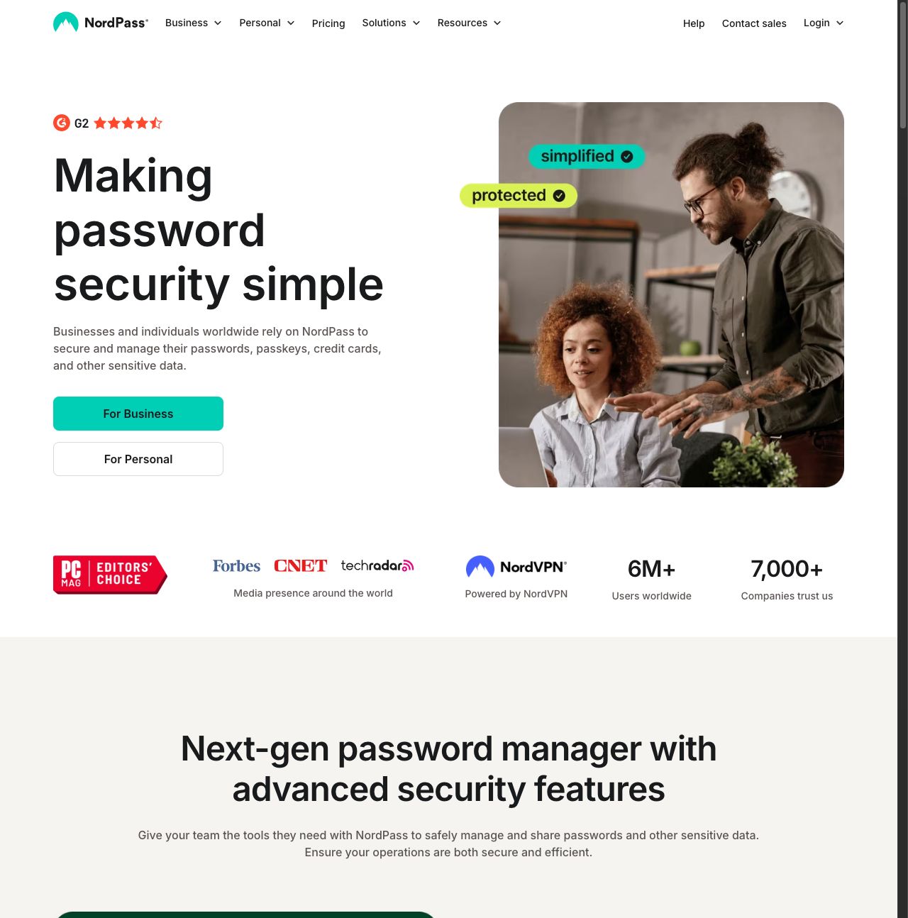 nordpass-website-screenshot