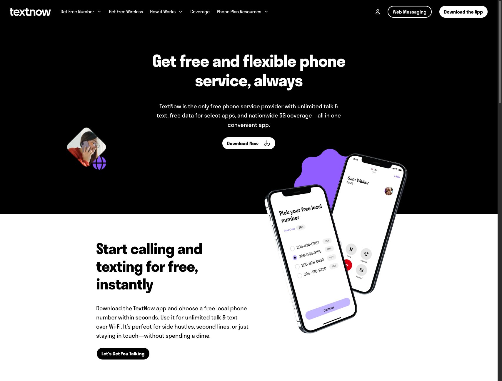 textnow-website-screenshot