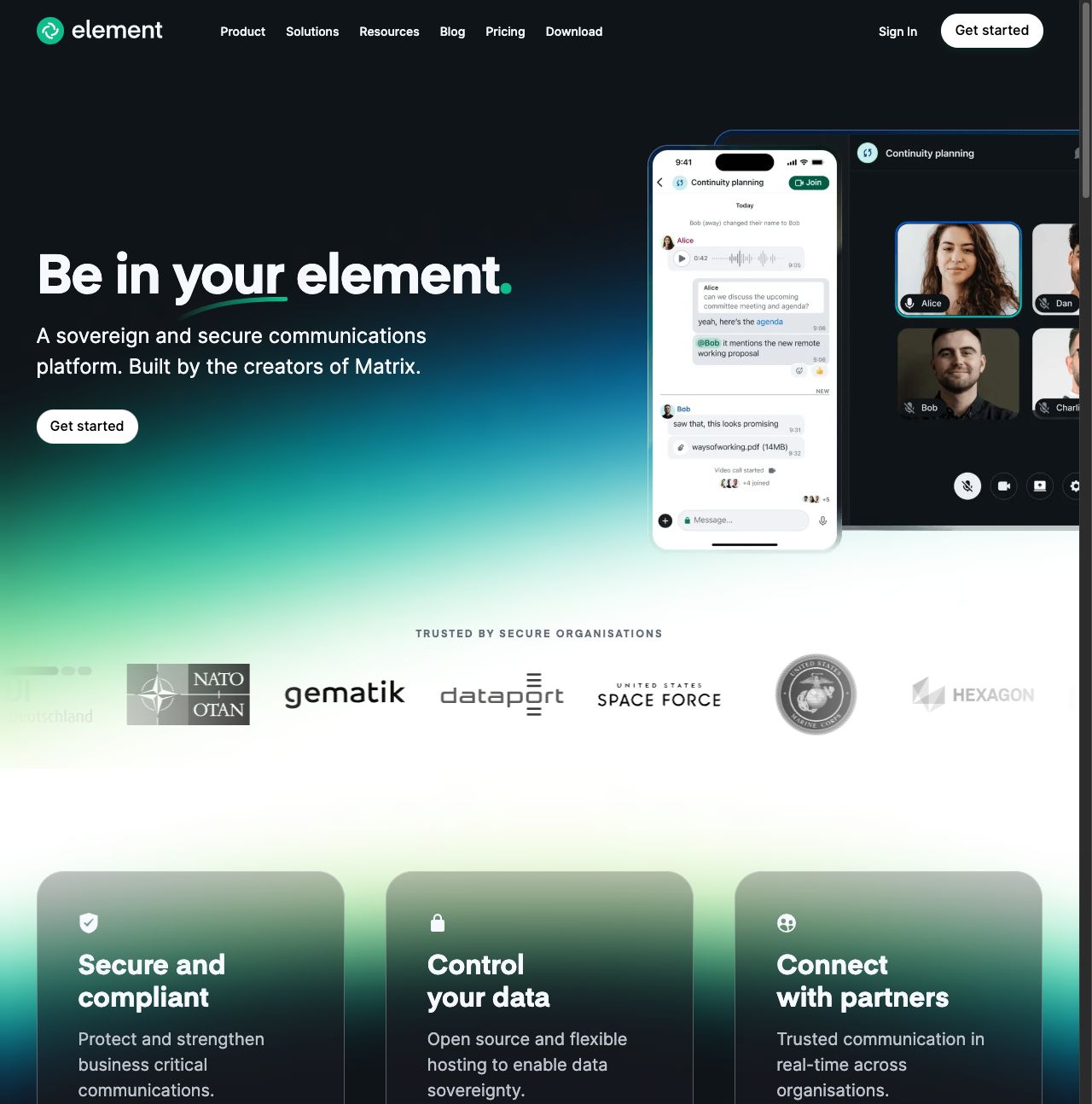 element-website-screenshot