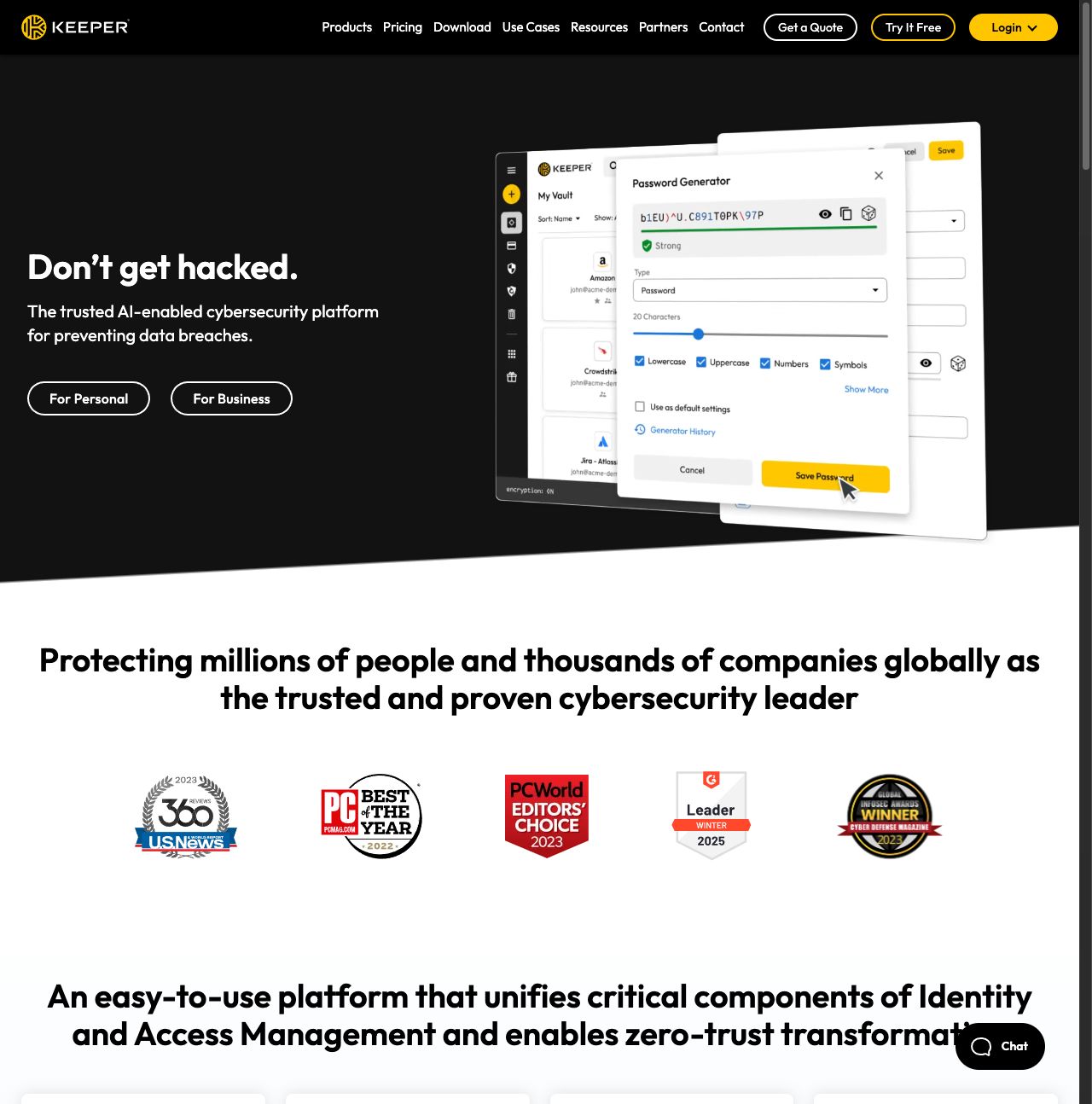 keeper-website-screenshot