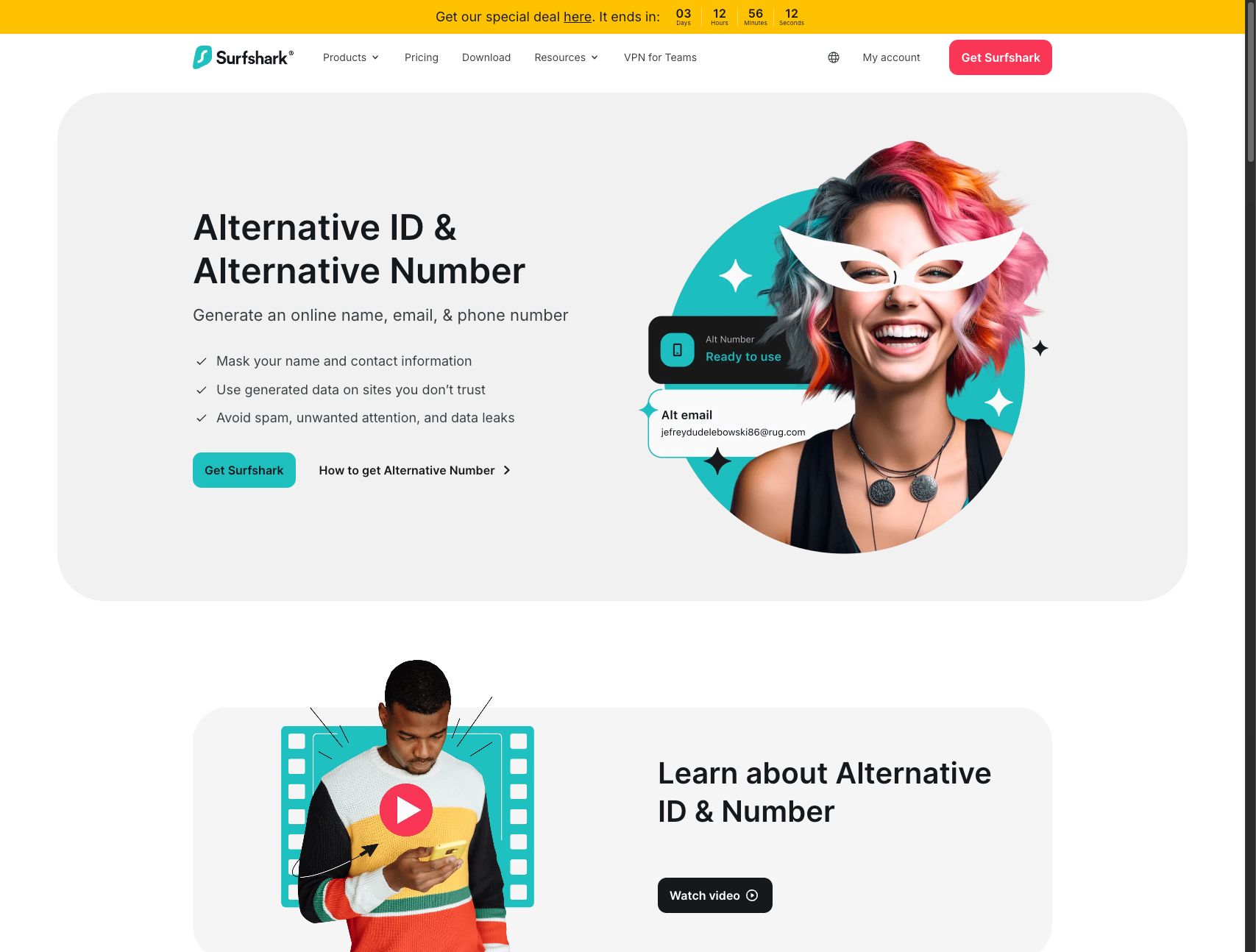 surfshark-alternative-number-website-screenshot