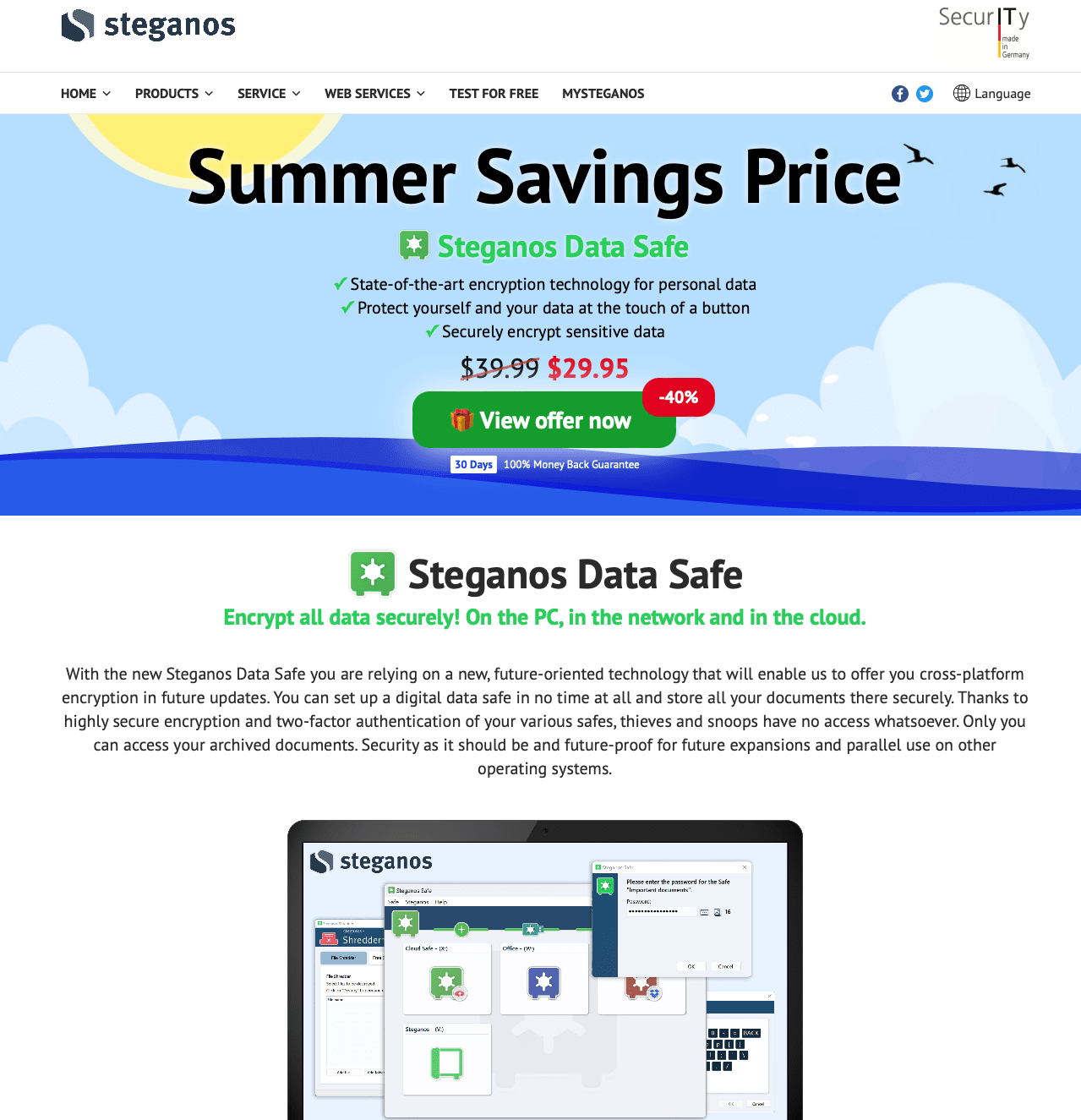 steganos-data-safe-website-screenshot