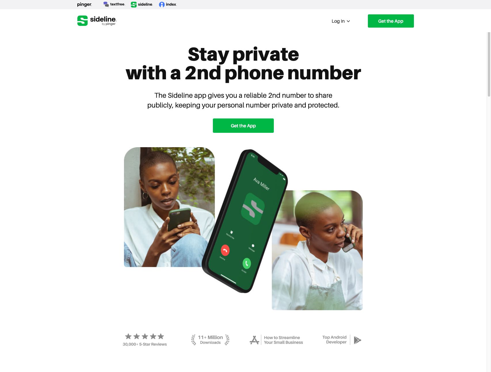 sideline-website-screenshot